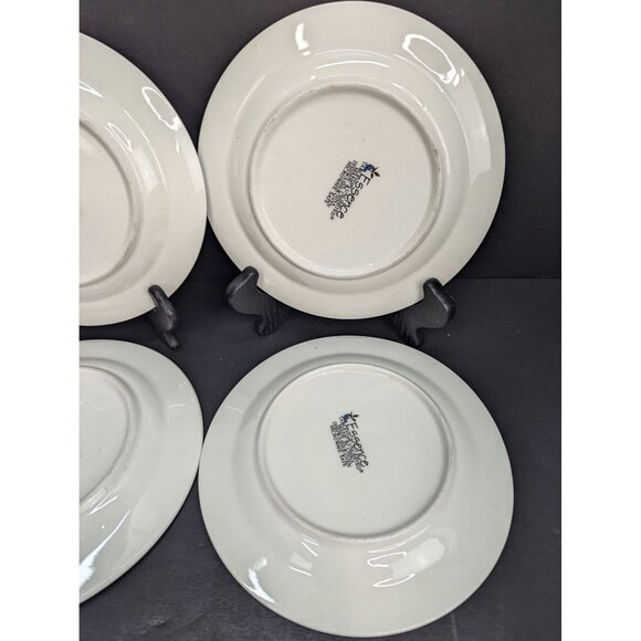 Tabletops Unlimited Stoneware Essence Fruit Pattern 7 1/2" Bread Plate Set of 4 - Picture 9 of 11